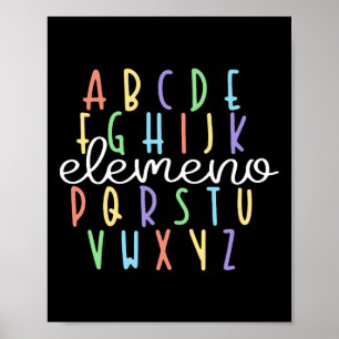 Poster Cadeaux mignons pour professeur de maternelle Abc