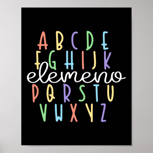 Poster Cadeaux mignons pour professeur de maternelle Abc (Devant)
