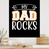 Poster Cadeaux papa | Mon père Rocks (Cuisine)