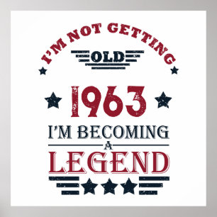 Poster Cadeaux personnalisés soixante vintages 60e annive
