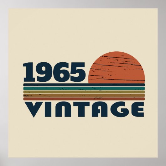 Poster Cadeaux personnalisés soixante vintages 60e annive (Devant)