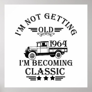 Poster Cadeaux personnalisés vintages de 60e anniversaire