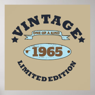 Poster Cadeaux personnalisés vintages de 60e anniversaire