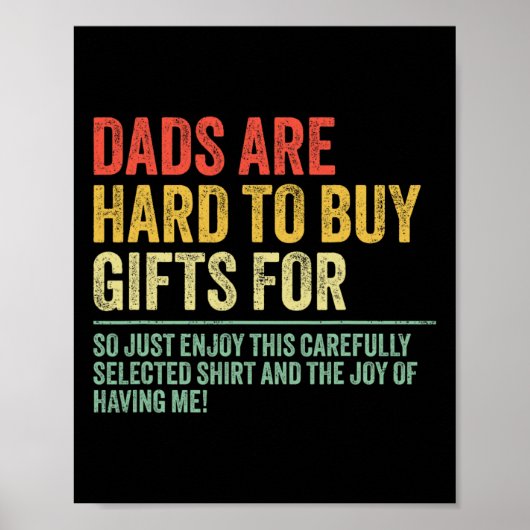 Poster Cadeaux Pour Les Pères Qui Sont Difficiles À Achet (Devant)