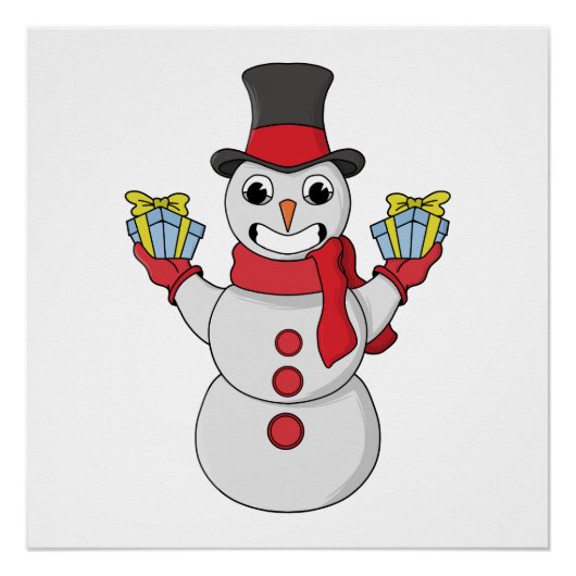 Poster Cadeaux pour vous de Snowman (Devant)