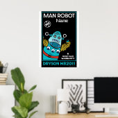 Poster Cadeaux Robot Pour Anniversaire Ou Carré Mariage (Bureau à domicile)