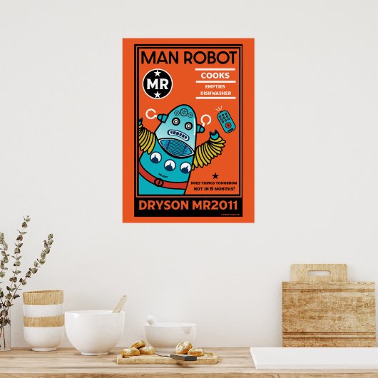 Poster Cadeaux Robot Pour Anniversaire Ou Mariage (Cuisine)