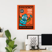 Poster Cadeaux Robot Pour Anniversaire Ou Mariage (Bureau à domicile)