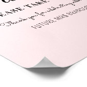 Poster Cadeaux Rose Pâle pour la Mariée  (Coin)