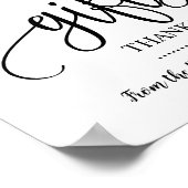 Poster Cadeaux signe douche mariage réception bleu floral (Coin)