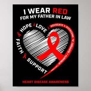 Poster Cadeaux Vêtements Papa Rouge Beau-père Maladie Car
