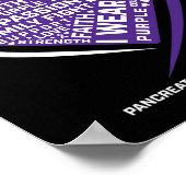 Poster Cadeaux Violets En Mémoire De Mon Père Cancer Panc (Coin)