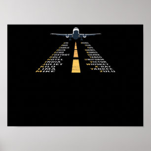 Poster Cadet de pilote d'appareil phonétique Cadet d'avio