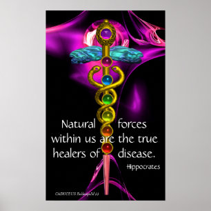 Poster CADEUÈRE EN OR, 7 CHAKRAS, ULTRA VIOLET Médical, Y