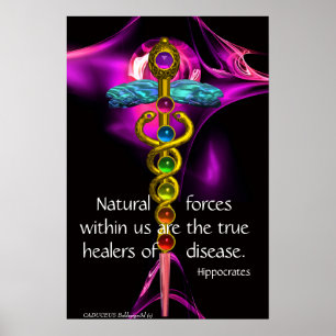 Poster CADEUÈRE EN OR, 7 CHAKRAS, ULTRA VIOLET Médical, Y
