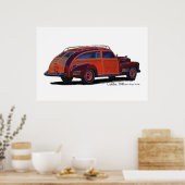 Poster Cadillac 1941 Station Wagon / Woody (Cuisine)