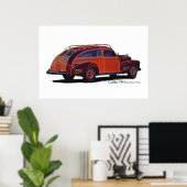 Poster Cadillac 1941 Station Wagon / Woody (Bureau à domicile)