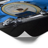 Poster Cadillac 1952 Vintage bleu (Coin)