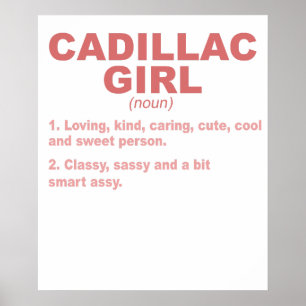 Poster CADILLAC FILLE MI MICHIGAN Ville Amusante Accueil