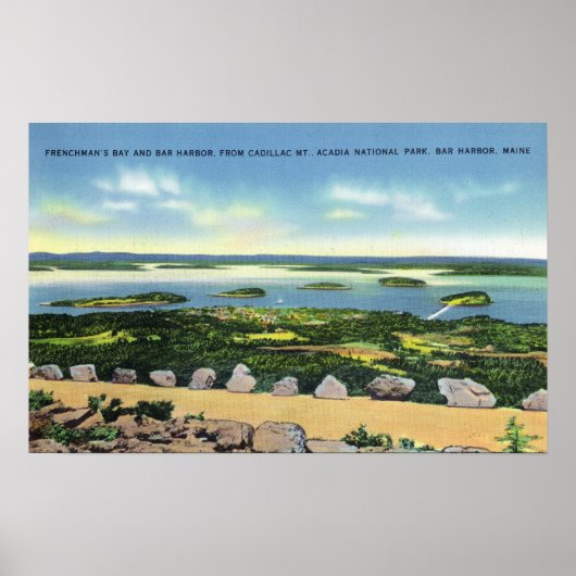 Poster Cadillac Mt Summit Vue du port de Bar 2 (Devant)