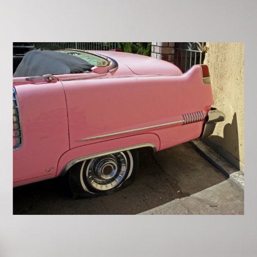 Poster Cadillac rose (Devant)