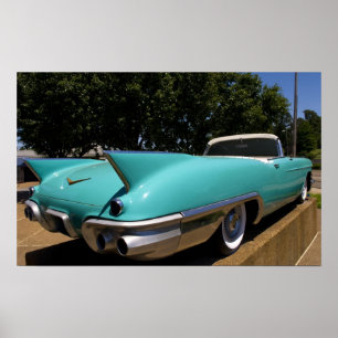 Poster Cadillac Verte d'Elvis Presley convertible en