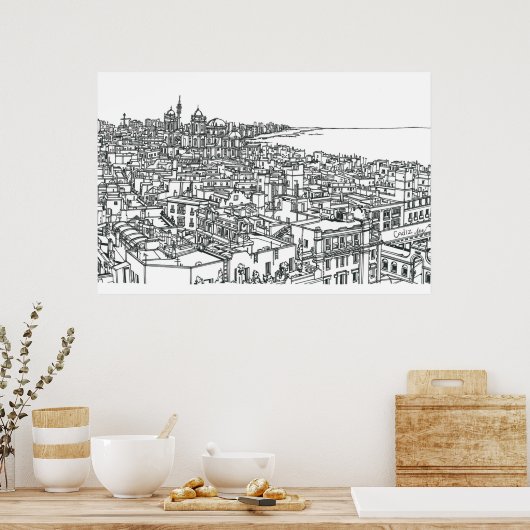 Poster Cadix Espagne (Cuisine)