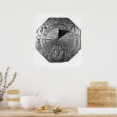 Poster Cadran solaire portable, du château de Sierk 1756 (Cuisine)