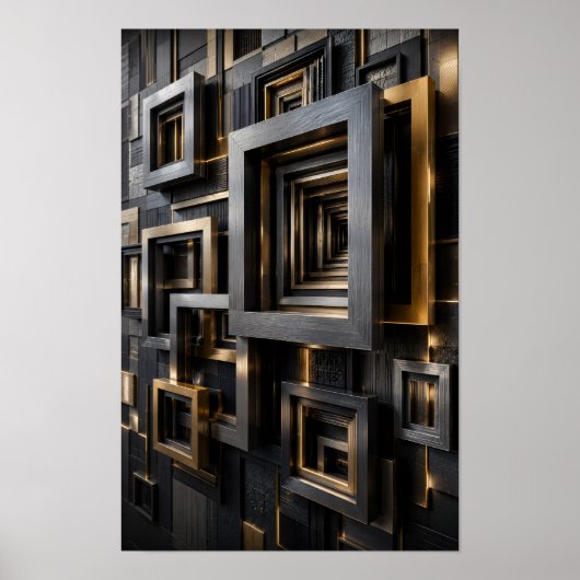 Poster Cadre architectural infini (Devant)