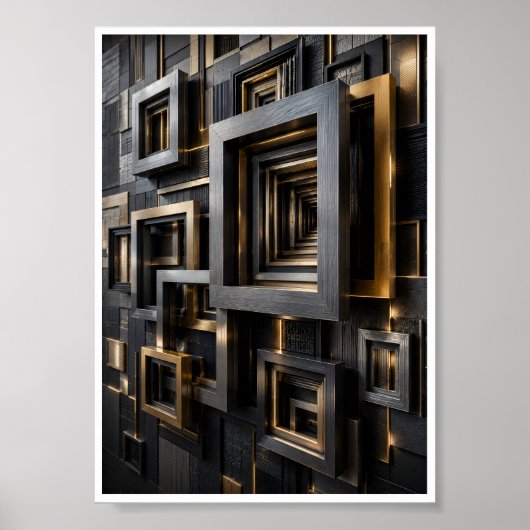 Poster Cadre architectural infini (Devant)