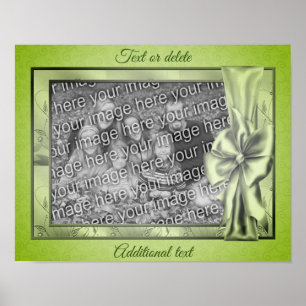 Poster Cadre Bow Satin Vert Créer Votre Propre Photo