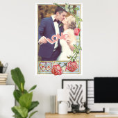 Poster Cadre couple mariage personnalisé (Bureau à domicile)