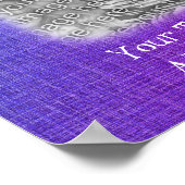 Poster Cadre Cute Blue Cat Créer Votre Propre Photo (Coin)