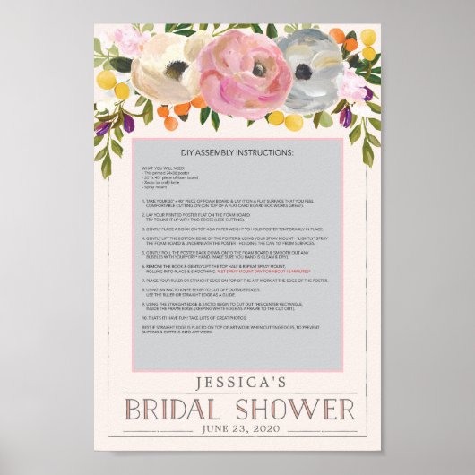 Poster Cadre d'affiche de décor de Sweet Blooms (Devant)