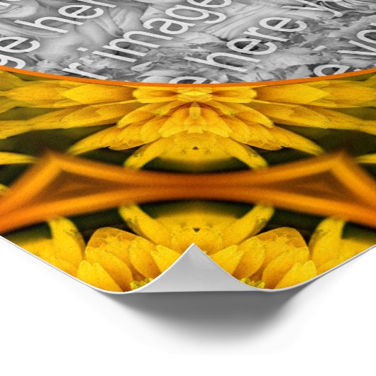 Poster Cadre d'art Fleurs Abstraites Créez votre propre p (Coin)