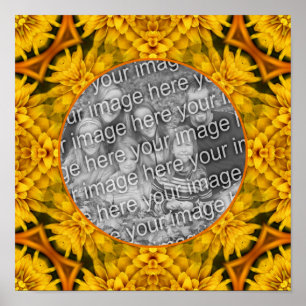 Poster Cadre d'art Fleurs Abstraites Créez votre propre p