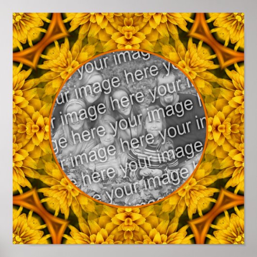 Poster Cadre d'art Fleurs Abstraites Créez votre propre p (Devant)