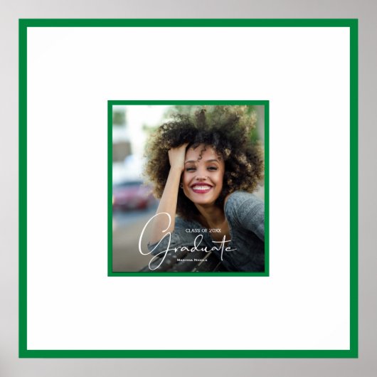 Poster Cadre d'autographe de fin d'études avec bordure ve (Devant)