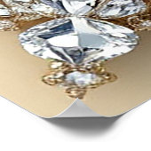 Poster Cadre de coeur romantique Mariage avec des colombe (Coin)