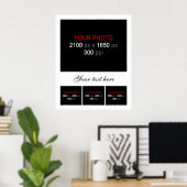 Poster Cadre de collage photo vierge 4 photos (Bureau à domicile)