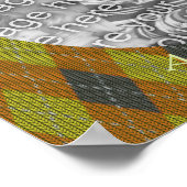 Poster Cadre de conception de Jacquard Créez votre propre (Coin)