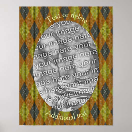 Poster Cadre de conception de Jacquard Créez votre propre (Devant)