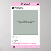 Poster Cadre de décor pour photobooth de fête pour bébé f (Devant)