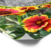 Poster Cadre De Faisée Rouge Et Jaune Créez Votre Propre (Coin)