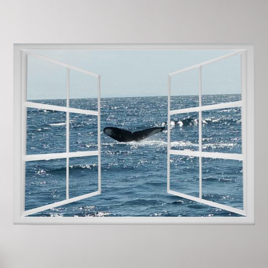 Poster Cadre de fenêtre avec Queue de baleine (Devant)