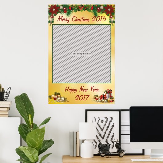 Poster Cadre de fête de Noël Prop pour Photobooth (Bureau à domicile)