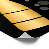 Poster Cadre de fête du Nouvel An pour photobooth (Coin)