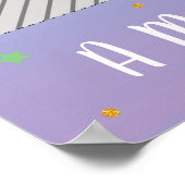 Poster Cadre de fête licorne pour Photobooth (Coin)