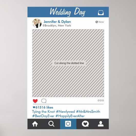 Poster Cadre de fête pour borne photo de fête avec affich (Devant)