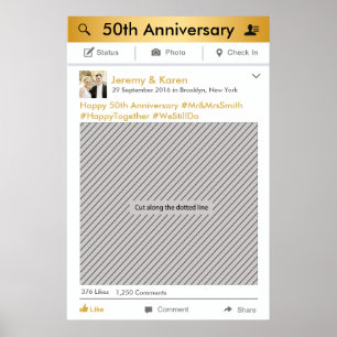 Poster Cadre de fête pour photobooth de réseaux sociaux